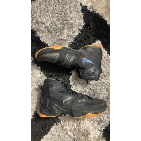 Nike LeBron 13 Black Lion Men's Size 13 Basketball 807219-001 Clean - Picture 1 of 5